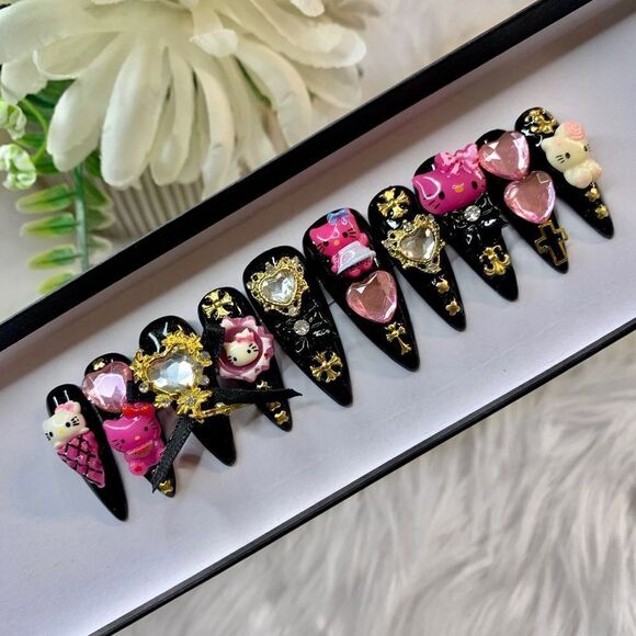Cats Press On NailsHandmade Press On NailsCustom Nails